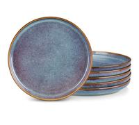 vancasso Playa 10.25 inch Dinner Plate for 6 People, Stoneware Side Plates for Dessert/Pasta/Main Course, Dishwasher and Microwave Safe, Scratch Resistant Serving Plate, Lavender Blue