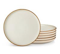 vancasso Reno Dinner Plates Set of 6, 10.5 inch Scratch-Resistant Stoneware Plate Set, Beige Dinner Plates for Salad, Pasta, Steak & Main Course, Dishwasher & Microwave Safe