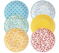 vancasso Selene 10.25 Inch Dinner Plates Set of 6, Colorful Dinnerware Set
