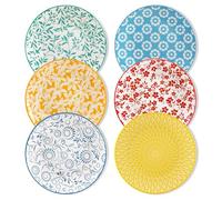 vancasso Selene 8.25 Inch Colorful Floral Porcelain Dessert Plates Set of 6