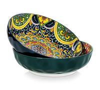 vancasso SIMI 2340 ml Salad Bowls Set of 2, Large Porcelain Serving Bowls