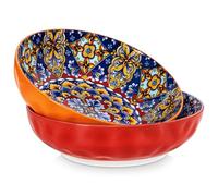 vancasso SIMI 2340 ml Salad Bowls Set of 2, Large Porcelain Serving Bowls