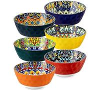 vancasso SIMI Cereal Bowls Set of 6, 26 oz Porcelain Soup Bowls, Dishwasher & Microwave Safe, Serving Bowls for Cereal, Soup, Oatmeal, Ice Cream, Salad, Pasta etc