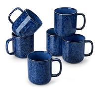 vancasso Starry Coffee Mugs Set of 6, 16oz/480ml Stoneware Coffee Mug with Handle, Tea Cups for Cocoa Milk, Microwave & Dishwasher Safe, Blue