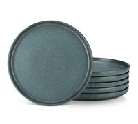 vancasso Zermatt Dinner Ser of 6, 10.5in Dinner Plates Set of 6, Microwave and Dishwasher Safe, Scratch Resistant and Lead-Free, Unique Handmade Dessert Plate for Kitchen and Entertaining(Blue)