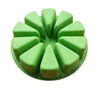 Vancgoods Big Round Flexible Silicone Cake Mould Mold for Handmade DIY Soap Cake with 10 Triangle Shaped Cavity