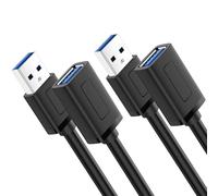 Vancle 2-PACK USB 3.0 Extension Cable 1M, USBA Male to A Female Cable USB Extension Lead High Speed Data Transfer Compatible for Printer, Scanner, Camera, Keyboard, Card Reader, Hard Drive, USB Disk