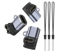 Vancle 3 Pack Gar-min Watch Charger Adapter, USB C Charging Adapter for Gar-min Vivoactive 6 5 4 3 3S 4S, Venu Sq/Sq 2/Venu 2/2 Plus, Forerunner 55/165/255, Fenix 7 7S 7X 6s 6 6X(3-PACK 02)