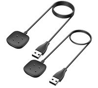 Vancle Charger Cable for Fitbit Sense/Sense 2/Versa 3/Versa 4, 2 PACK Replacement USB Charging Cable Cord with Magnetic Dock