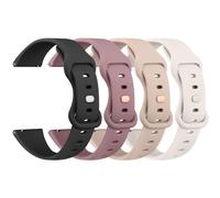 Vancle Veryfit Smart Watch Bands, for VeryFit IDW13 IDW16 IDW19 IDW26 IDW28 Soft Silicone Adjustable Straps (Milk Tea/Smoke Purple/Starlight/Black)