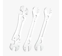 Vancoat 3 PCS Universal Thin Hub Cone Wrench Set, Cr-V Steel + Ni-Cr Plating Super Hard Bicycle Wheel Hub Axle Nut Install Remover, 0.1in/2.5mm Ultra-Thin 13-20mm Wrench Set for Home Bike Car Repair