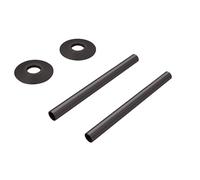 VANCOCO 2 Pack Black Nickel 130mm×15mm Radiator Pipe Sleeves | Radiator pipe sleeves & collars set, 130mm x 15mm, decorative pipe covers for central heating radiator pipework.