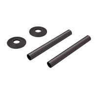 VANCOCO 2 Pack Black Nickel 130mm×18mm Radiator Pipe Sleeves | Radiator pipe sleeves & collars set, 130mm x 15mm, decorative pipe covers for central heating radiator pipework.