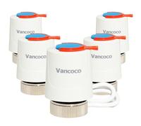 VANCOCO 5Pcs Underfloor Heating Actuator 230V M30x1.5 NC (Normally Closed) | IP54 Thermal Actuator for Underfloor Heating & Manifolds - 5-Minute Installation