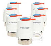 VANCOCO 7Pcs Underfloor Heating Actuator 230V M30x1.5 NC (Normally Closed) | IP54 Thermal Actuator for Underfloor Heating & Manifolds - 5-Minute Installation