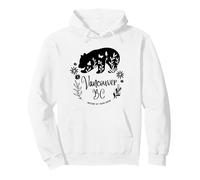 Vancouver BC Bear & Flowers Nature At Your Door Design Pullover Hoodie
