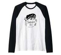 Vancouver BC Bear & Flowers Nature At Your Door Design Raglan Baseball Tee