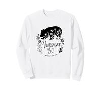 Vancouver BC Bear & Flowers Nature At Your Door Design Sweatshirt