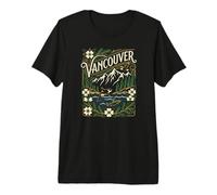 Vancouver BC Pacific Northwest Nature Emblem Design Premium T-Shirt