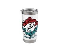 Vancouver BC Two Salmon Pacific Northwest Style Stainless Steel Insulated Tumbler