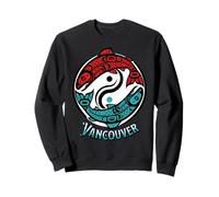 Vancouver BC Two Salmon Pacific Northwest Style Sweatshirt