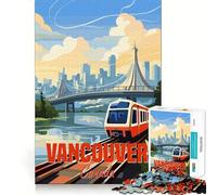 Vancouver Canada Jigsaw 1000 Pieces Focus Building Toy Zero Gap Rewarding Activity for Rainy Days (38x26cm)