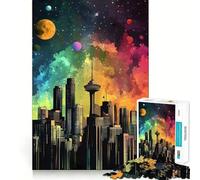 Vancouver Canada_ Jigsaw Puzzles 1000 Cognitive Skill Toy Smooth Burr Free Surface Relaxing Indoor Group Activity (38x52cm)