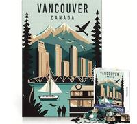 Vancouver Canada Travel 1000-piece Puzzle for Teenagers Brain Activity Soothing Downtime Accurate Cut Lovely Gift (38x26cm)