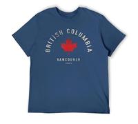Vancouver Canada Vintage Maple Leaf T-Shirt - British Columbia Souvenir Tee for Canadian Travel Lovers Navy-Style XL