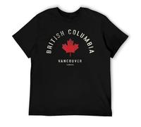 Vancouver Canada Vintage Maple Leaf T-Shirt - British Columbia Souvenir Tee for Canadian Travel Lovers Black-Style 5XL