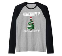 Vancouver Canadian Christmas Crew Canada British Colombia Raglan Baseball Tee