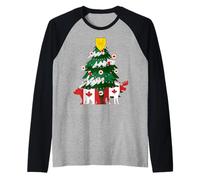 Vancouver Canadian Christmas Crew Canada British Colombia Raglan Baseball Tee