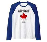 Vancouver Canadian Flag Canada Souvenir Raglan Baseball Tee