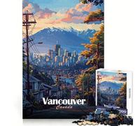 Vancouver Cityscape 1000-piece Puzzle for Adults Smart Exercise Soft Distraction Accurate Edges (38x52cm)