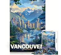 Vancouver Cityscape Poster Puzzles for Adults 1000 Piece Cognitive Boost Leisure Activity Nice Gift (50x75cm)