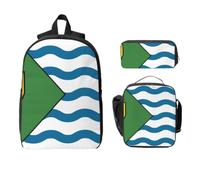 Vancouver Flag Backpack Set-3-in-1 Travel Bag Lunch Bag Storage Pouch
