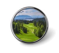 Vancouver Golf Course Lapel Pin, Metal Round Badge Lightweight, Fashionable Brooch Pins for Clothing, Ideal Gift for Family & Friends