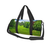 Vancouver Golf Course Print Round Duffel Bag, Canvas Overnight Travel Tote Bag, Waterproof and Tear-Resistant.Foldable Weekend Travel Bag