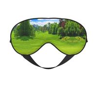 Vancouver Golf Course Print Sleep Mask Silk Eye Cover Soft Satin Blindfold Elastic Strap Night Eyeshade Travel Nap for Women Men