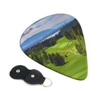 Vancouver Golf Course Printed Guitar Picks,Guitar Picks 6 Pcs With Picks Holder,Unique Guitar Gift For Bass Electric Acoustic Guitars