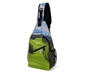 Vancouver Golf Course Sling Bag Small Crossbody Bags with Adjustable Strap Durable Chest Bag for Hiking Travel