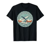 Vancouver Island BC Canada Humpback Whale Vintage Badge T-Shirt