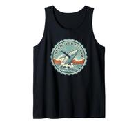 Vancouver Island BC Canada Humpback Whale Vintage Badge Tank Top