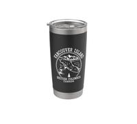 Vancouver Island British Columbia Orca Map Stainless Steel Insulated Tumbler