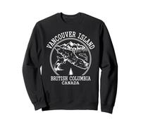 Vancouver Island British Columbia Orca Map Sweatshirt