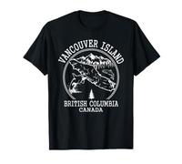 Vancouver Island British Columbia Orca Map T-Shirt