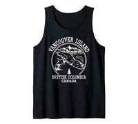 Vancouver Island British Columbia Orca Map Tank Top