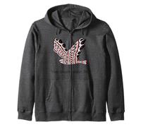 Vancouver Island British Columbia Red Tail Hawk Native Zip Hoodie
