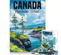 Vancouver Island Canada 1000 Piece Jigsaws Creative Skill Toy Tight Lock No Loose Pieces Bonding Activity for Loved Ones (50x75cm)