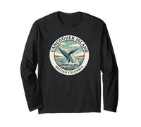 Vancouver Island Canada BC Humpback Whale Vintage Badge Long Sleeve T-Shirt
